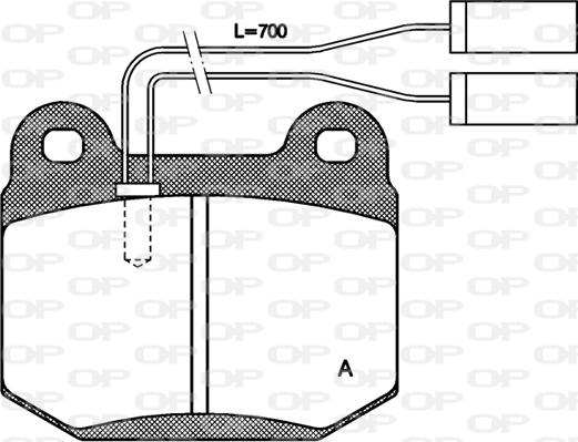 Open Parts BPA0014.01 - Əyləc altlığı dəsti, əyləc diski furqanavto.az