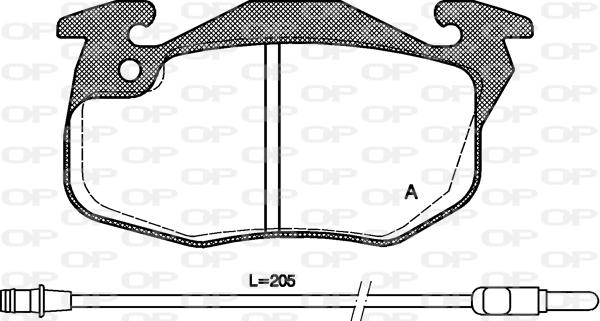 Open Parts BPA0192.22 - Əyləc altlığı dəsti, əyləc diski furqanavto.az