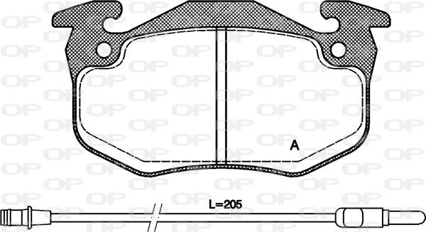 Open Parts BPA0144.32 - Əyləc altlığı dəsti, əyləc diski furqanavto.az