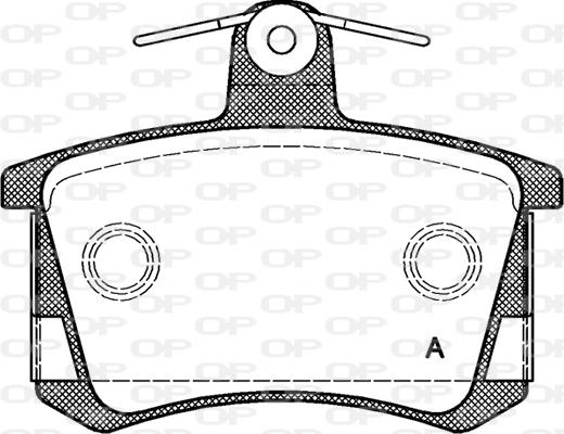 Open Parts BPA0135.40 - Əyləc altlığı dəsti, əyləc diski furqanavto.az