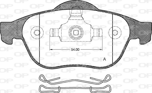 Open Parts BPA0843.00 - Əyləc altlığı dəsti, əyləc diski furqanavto.az