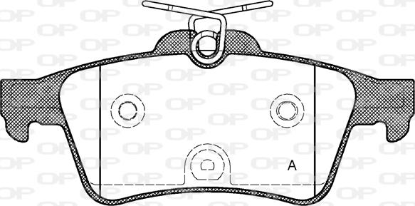 Open Parts BPA0842.40 - Əyləc altlığı dəsti, əyləc diski furqanavto.az