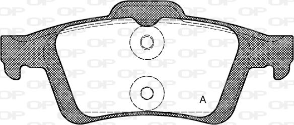 Open Parts BPA0842.30 - Əyləc altlığı dəsti, əyləc diski furqanavto.az