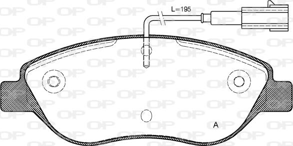 Open Parts BPA0860.01 - Əyləc altlığı dəsti, əyləc diski furqanavto.az