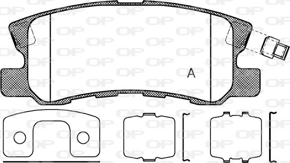 Open Parts BPA0803.12 - Əyləc altlığı dəsti, əyləc diski furqanavto.az