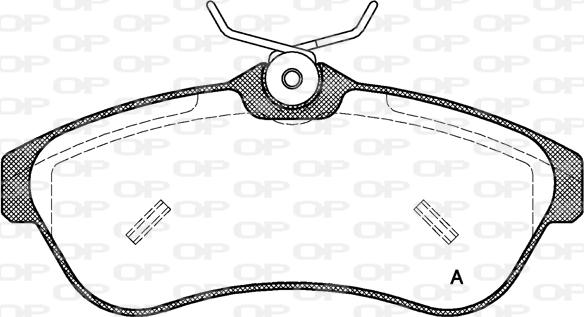 Open Parts BPA0880.00 - Əyləc altlığı dəsti, əyləc diski furqanavto.az