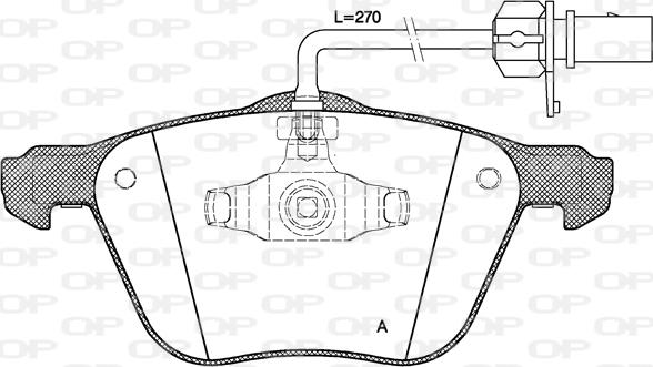 Open Parts BPA0836.02 - Əyləc altlığı dəsti, əyləc diski furqanavto.az