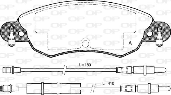 Open Parts BPA0829.04 - Əyləc altlığı dəsti, əyləc diski furqanavto.az