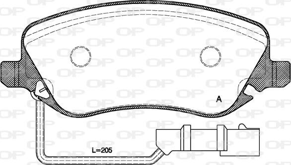 Open Parts BPA0879.02 - Əyləc altlığı dəsti, əyləc diski furqanavto.az