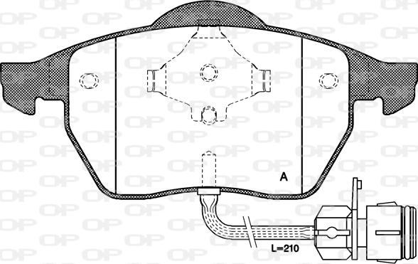 Open Parts BPA0390.02 - Əyləc altlığı dəsti, əyləc diski furqanavto.az