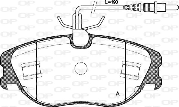 Open Parts BPA0305.44 - Əyləc altlığı dəsti, əyləc diski furqanavto.az