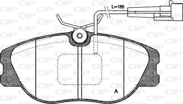 Open Parts BPA0305.12 - Əyləc altlığı dəsti, əyləc diski furqanavto.az