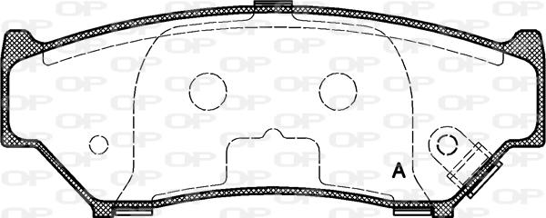 Open Parts BPA0389.12 - Əyləc altlığı dəsti, əyləc diski furqanavto.az