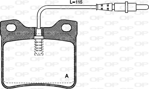 Open Parts BPA0321.02 - Əyləc altlığı dəsti, əyləc diski furqanavto.az