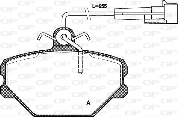 Open Parts BPA0264.02 - Əyləc altlığı dəsti, əyləc diski furqanavto.az