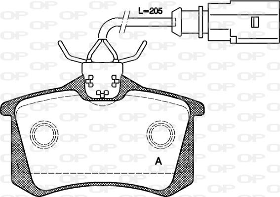 Open Parts BPA0263.51 - Əyləc altlığı dəsti, əyləc diski furqanavto.az