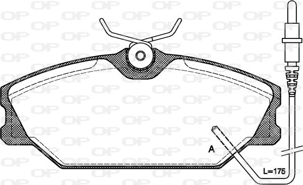 Open Parts BPA0208.02 - Əyləc altlığı dəsti, əyləc diski furqanavto.az