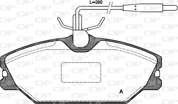 Open Parts BPA0208.12 - Əyləc altlığı dəsti, əyləc diski furqanavto.az