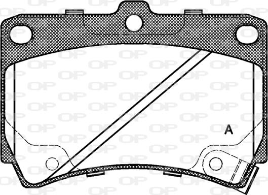 Open Parts BPA0212.42 - Əyləc altlığı dəsti, əyləc diski furqanavto.az