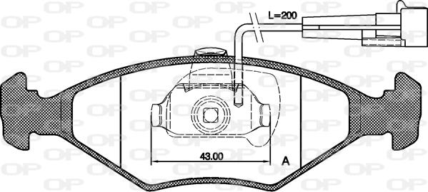 Open Parts BPA0281.42 - Əyləc altlığı dəsti, əyləc diski furqanavto.az