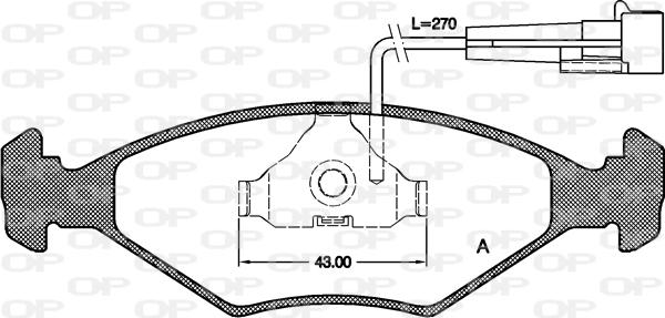 Open Parts BPA0281.12 - Əyləc altlığı dəsti, əyləc diski furqanavto.az