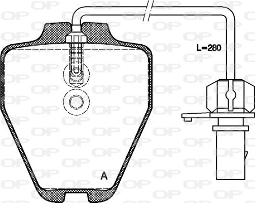 Open Parts BPA0752.22 - Əyləc altlığı dəsti, əyləc diski furqanavto.az