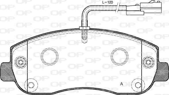 Open Parts BPA1449.01 - Əyləc altlığı dəsti, əyləc diski furqanavto.az