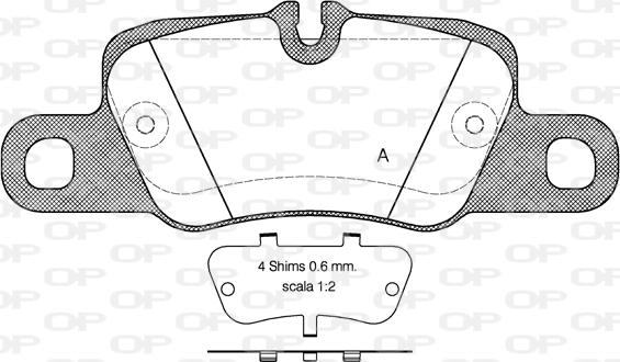 Open Parts BPA1401.00 - Əyləc altlığı dəsti, əyləc diski furqanavto.az