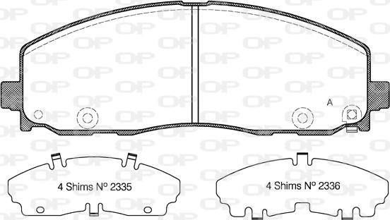 Open Parts BPA1484.04 - Əyləc altlığı dəsti, əyləc diski furqanavto.az