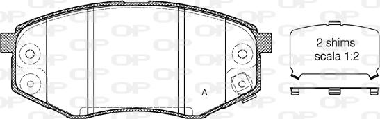 Open Parts BPA1426.02 - Əyləc altlığı dəsti, əyləc diski furqanavto.az