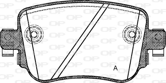 Open Parts BPA1549.08 - Əyləc altlığı dəsti, əyləc diski furqanavto.az