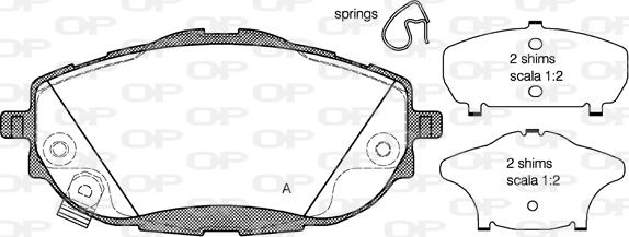 Open Parts BPA1561.02 - Əyləc altlığı dəsti, əyləc diski furqanavto.az