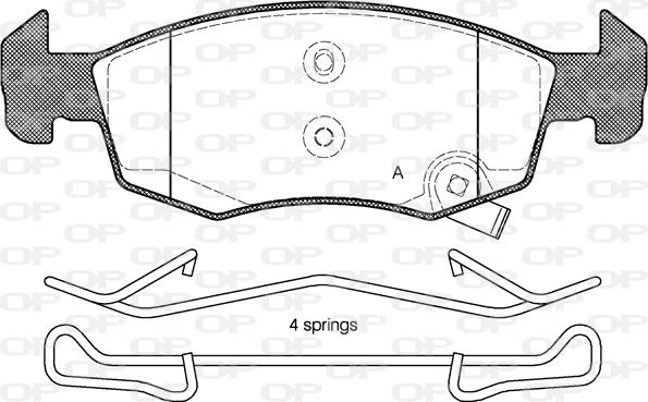 Open Parts BPA1634.02 - Əyləc altlığı dəsti, əyləc diski furqanavto.az