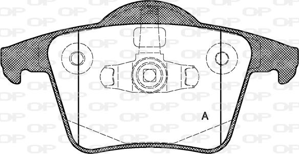 Open Parts BPA1044.00 - Əyləc altlığı dəsti, əyləc diski furqanavto.az