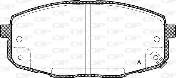 Open Parts BPA1038.02 - Əyləc altlığı dəsti, əyləc diski furqanavto.az