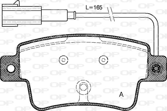 Open Parts BPA1198.02 - Əyləc altlığı dəsti, əyləc diski furqanavto.az