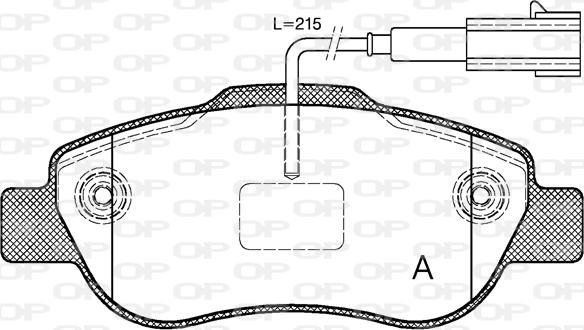 Open Parts BPA1100.11 - Əyləc altlığı dəsti, əyləc diski furqanavto.az