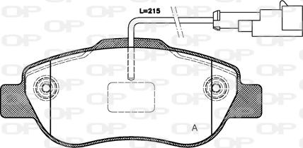 Open Parts BPA1100.21 - Əyləc altlığı dəsti, əyləc diski furqanavto.az