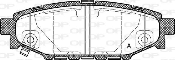 Open Parts BPA1136.01 - Əyləc altlığı dəsti, əyləc diski furqanavto.az