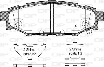 Open Parts BPA1136.12 - Əyləc altlığı dəsti, əyləc diski furqanavto.az