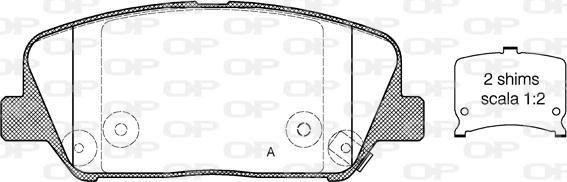 Open Parts BPA1398.12 - Əyləc altlığı dəsti, əyləc diski furqanavto.az