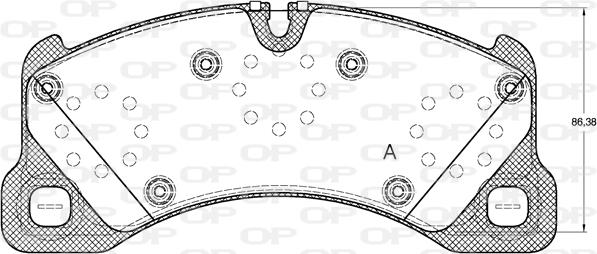 Open Parts BPA1345.00 - Əyləc altlığı dəsti, əyləc diski furqanavto.az