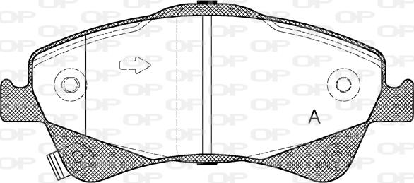 Open Parts BPA1341.12 - Əyləc altlığı dəsti, əyləc diski furqanavto.az