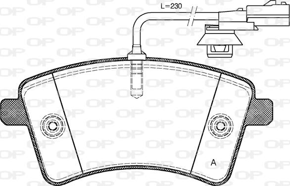 Open Parts BPA1351.01 - Əyləc altlığı dəsti, əyləc diski furqanavto.az