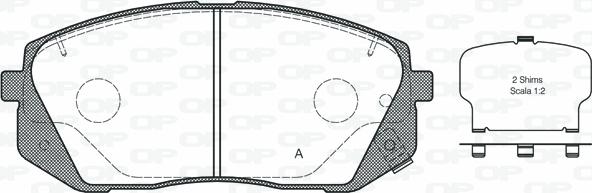 Open Parts BPA1302.52 - Əyləc altlığı dəsti, əyləc diski furqanavto.az