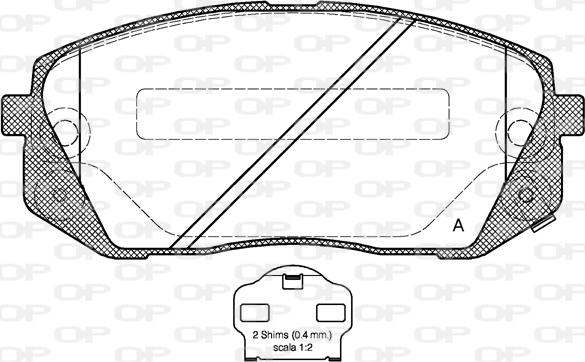 Open Parts BPA1302.02 - Əyləc altlığı dəsti, əyləc diski furqanavto.az