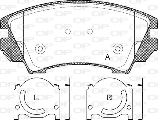 Open Parts BPA1375.12 - Əyləc altlığı dəsti, əyləc diski furqanavto.az