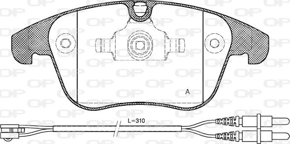 Open Parts BPA1249.01 - Əyləc altlığı dəsti, əyləc diski furqanavto.az