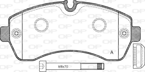 Open Parts BPA1243.00 - Əyləc altlığı dəsti, əyləc diski furqanavto.az