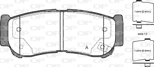 Open Parts BPA1239.02 - Əyləc altlığı dəsti, əyləc diski furqanavto.az